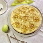vegane White Chocolate Lemon Torte von Surdham Göb - mit Soyana und iChoc